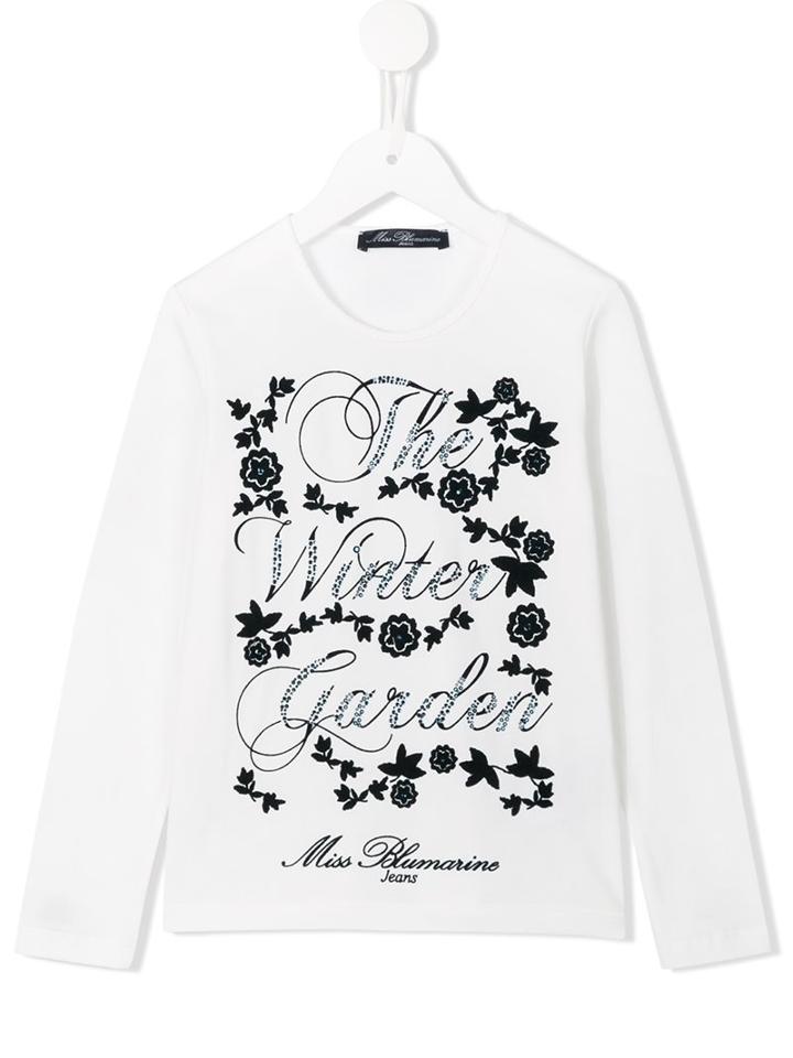 Miss Blumarine Embellished Top, Girl's, Size: 8 Yrs, White