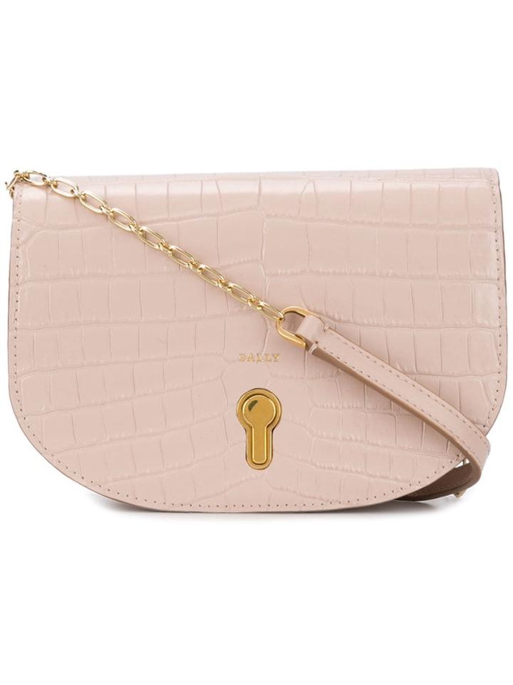Bally Croco-effect Shoulder Bag - Neutrals