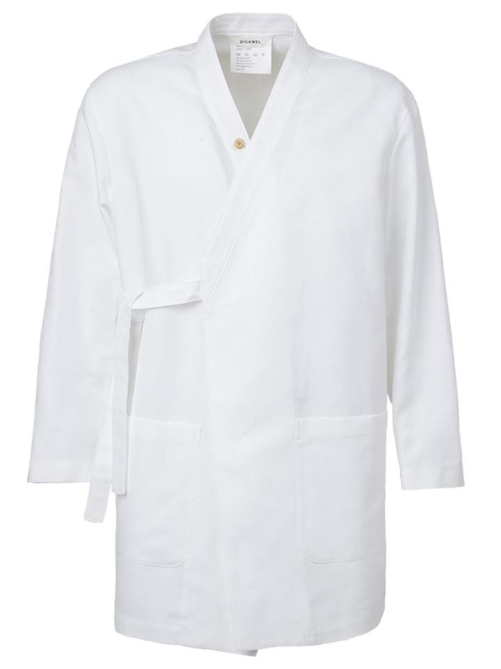Digawel Wrap Jacket, Men's, Size: 1, White, Cotton