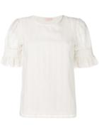 Tory Burch Striped Blouse - White