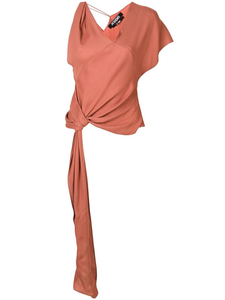 Jacquemus Wrap-around Blouse - Pink & Purple