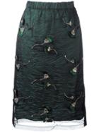 No21 Tulle Overlay Skirt, Women's, Size: 42, Green, Polyamide/viscose