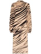 Beaufille Bardot Striped Midi Dress - Multicolour