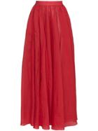 Three Graces Arlene High Waist Ramie Maxi Skirt - Red