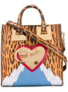 Sophie Hulme - Leopard Print Square Tote - Women - Calf Leather - One Size, Women's, Brown, Calf Leather