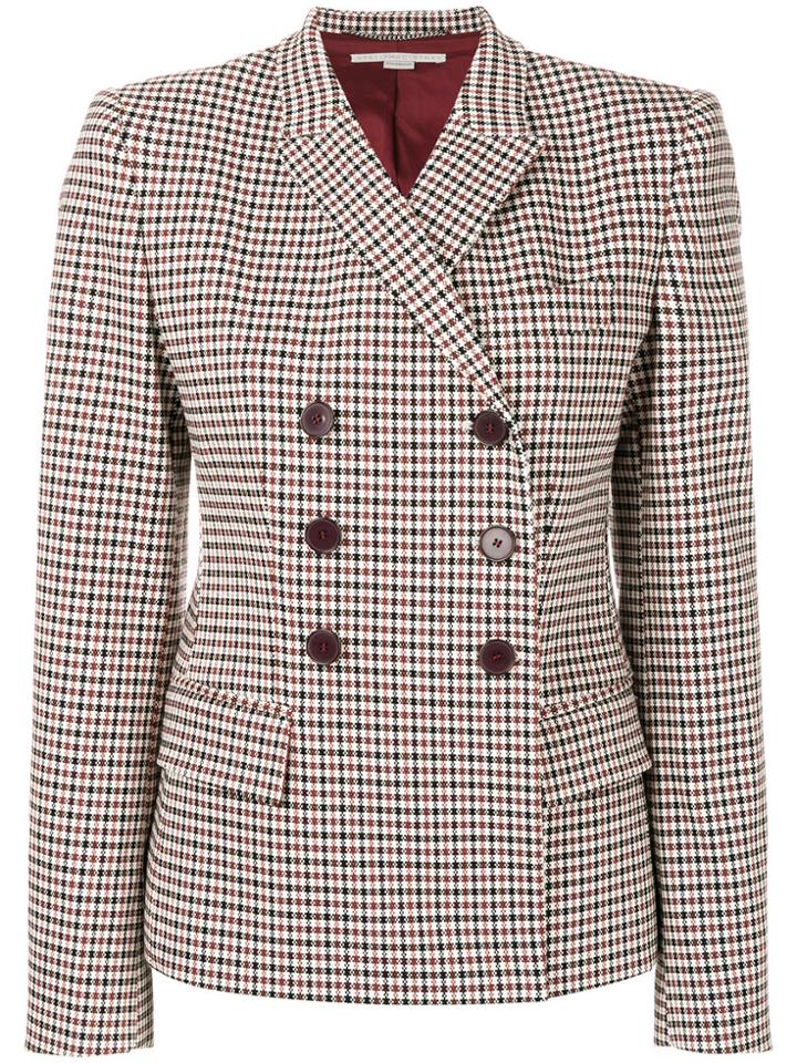 Stella Mccartney Prince Of Wales Checked Blazer - Red