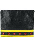 No Ka' Oi - Komo Xl Clutch - Women - Nylon/spandex/elastane/acetate/viscose - One Size, Black, Nylon/spandex/elastane/acetate/viscose