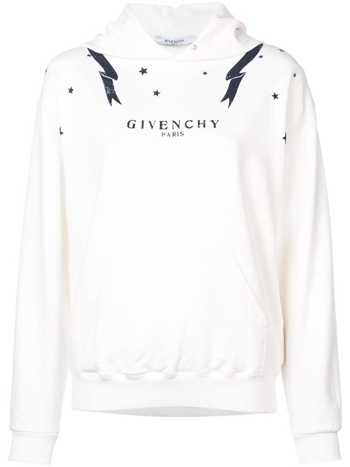 Givenchy Graphic Print Star Hoodie - White