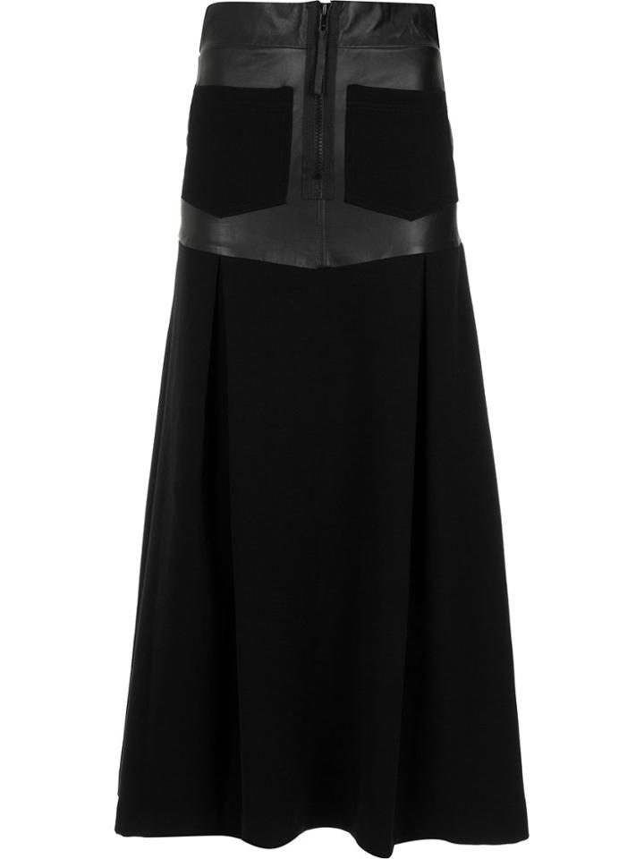 Andrea Bogosian Panelled Long Skirt - Black