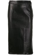 J Brand Metallic-effect Midi Skirt - Black