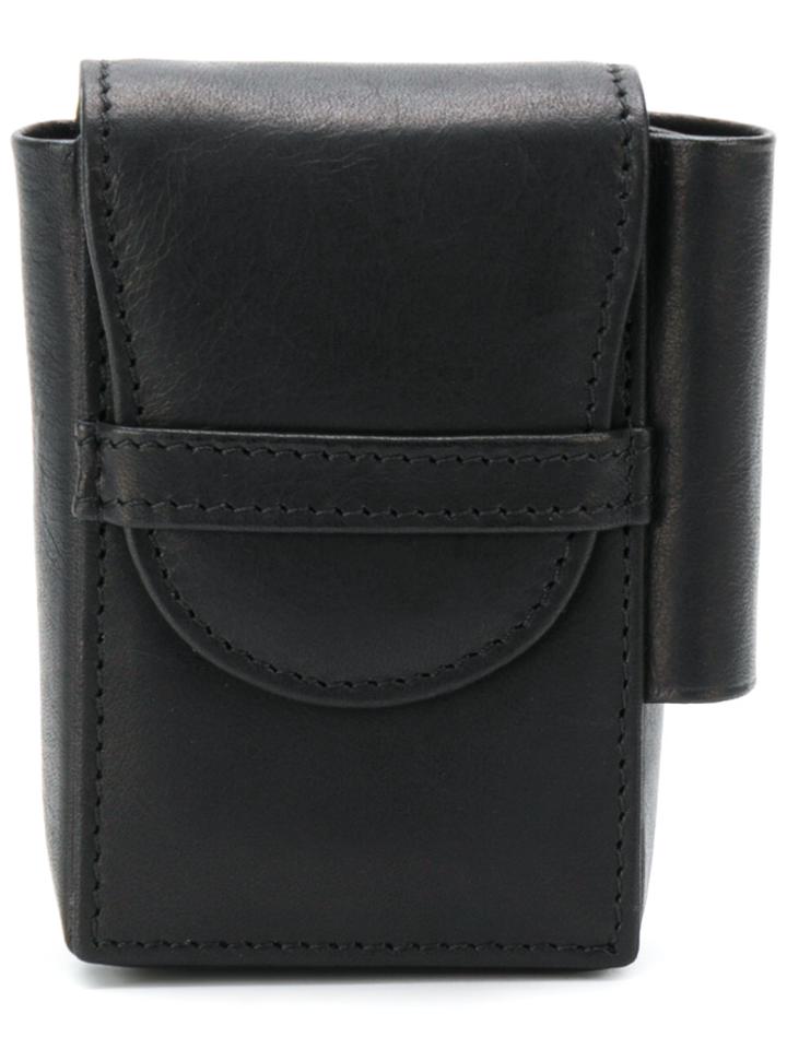 Ann Demeulemeester Folder Top Coin Purse - Black