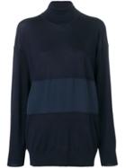 Chloé Turtle-neck Panelled Sweater - Blue