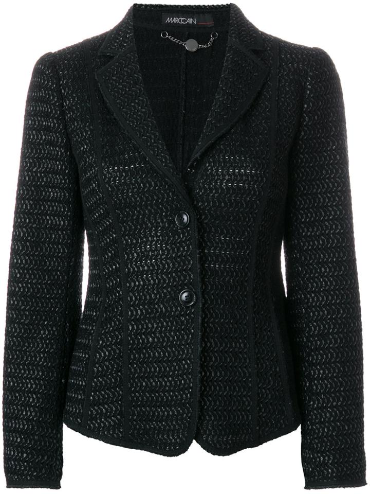 Marc Cain Textured Button Blazer - Black