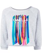 Gaelle Bonheur - Straps Appliqué Sweatshirt - Women - Cotton - 1, Grey, Cotton