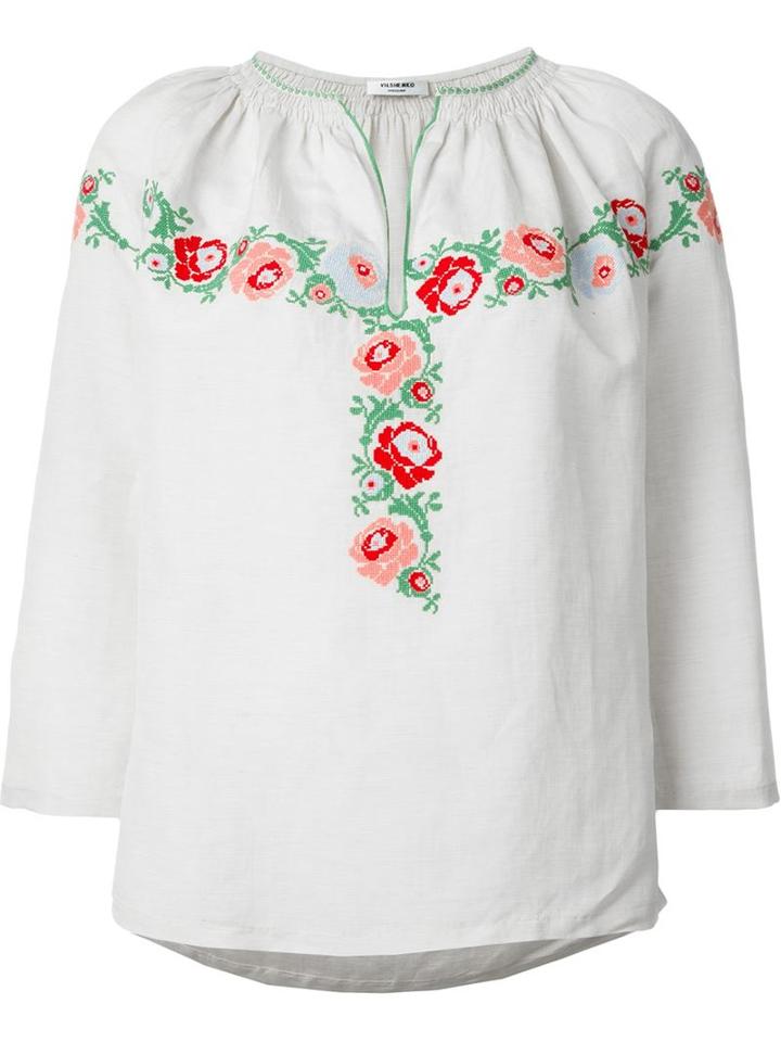 Vilshenko Embroidered Peasant Blouse