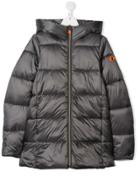 Save The Duck Kids Padded Logo Coat - Grey