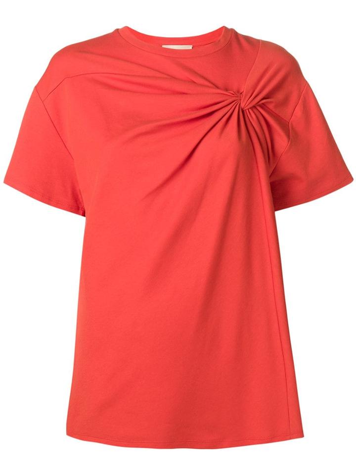 Erika Cavallini Twisted-front Blouse - Orange