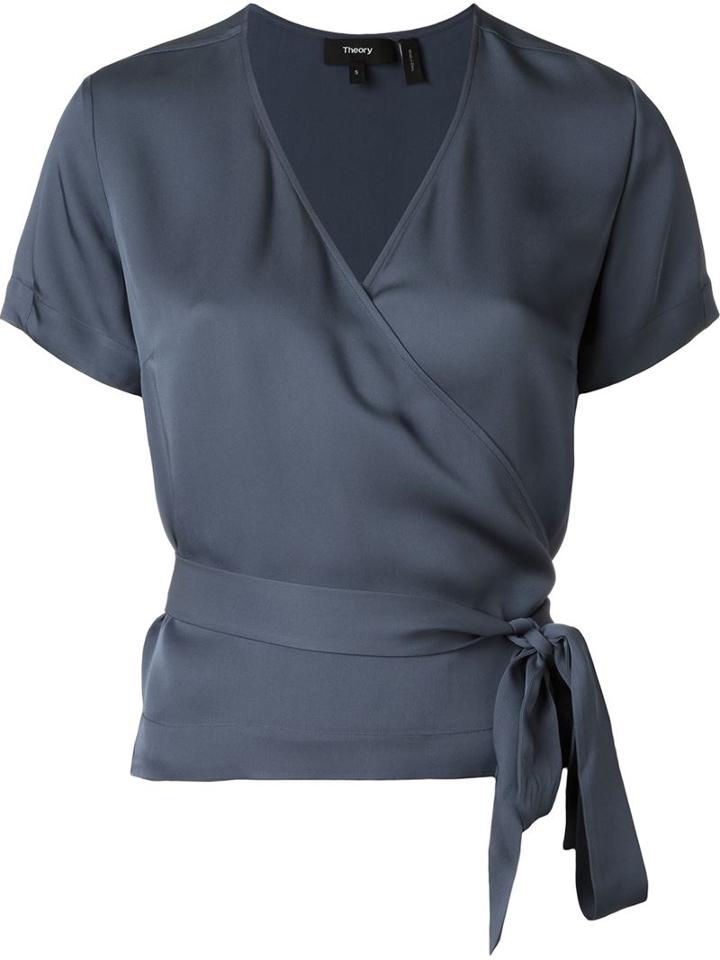 Theory Wrap Blouse