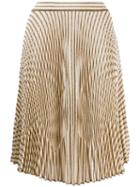 Missoni Glitter Stripe Pleated Skirt - Neutrals
