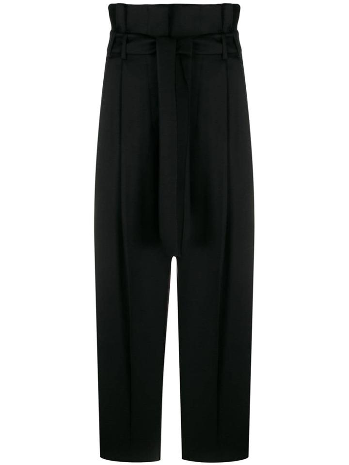 Max Mara Paperbag Waist Tapered Trousers - Black