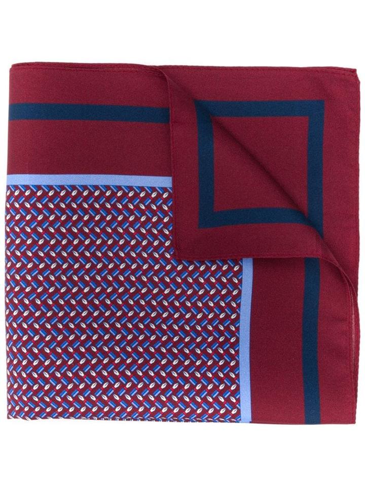 Ermenegildo Zegna Print Mix Pocket Square - Red