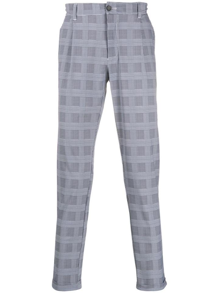 Hydrogen Cyber Houndstooth Slim-fit Trousers - Grey