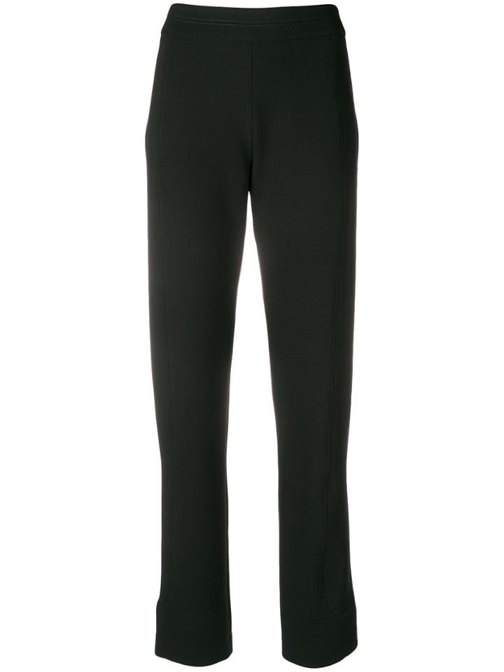 Giorgio Armani Plain Straight Trousers - Black