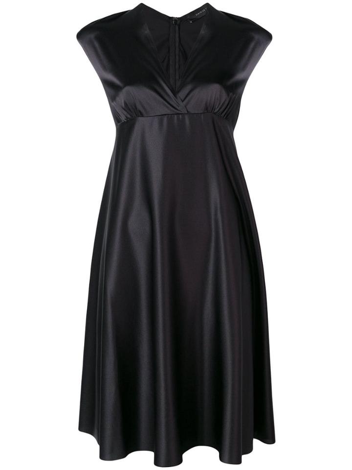 Federica Tosi Flared V-neck Dress - Black