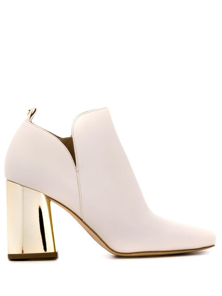 Michael Michael Kors Chrome Heeled Boots - Neutrals
