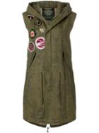 Mr & Mrs Italy Patch Detail Midi Gilet - Green