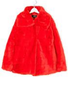 Diesel Kids Faux Fur Coat - Yellow & Orange