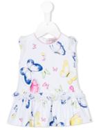 Monnalisa - Butterfly Print Dress - Kids - Cotton/spandex/elastane - 12 Mth, White