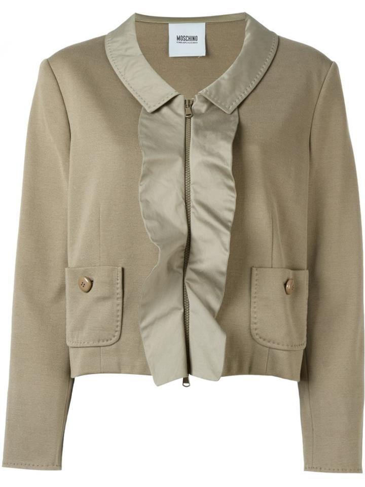Moschino Vintage Frill Trim Jacket - Nude & Neutrals