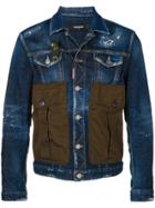 Dsquared2 Denim Jacket With Oversized Pockets - Blue
