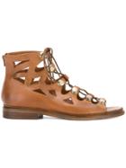 Strategia Lace-up Sandals - Brown