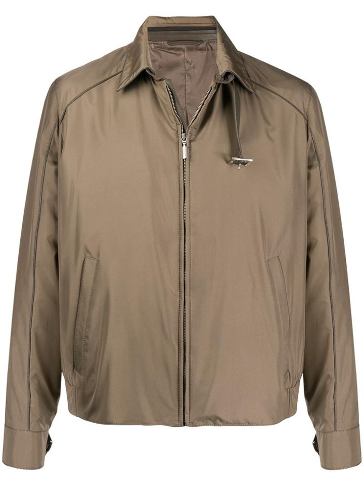 Brioni Buckle Neck Jacket - Neutrals