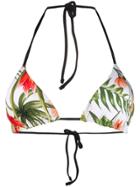 Mc2 Saint Barth Tropical Print Bikini Top - White