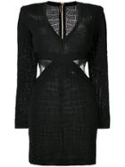 Balmain Cut Out Dress - Black