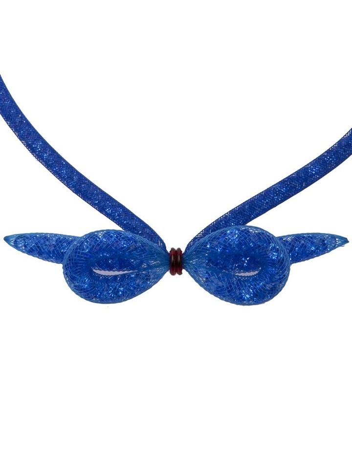 Peppercotton Bow Necklace, Women's, Blue
