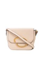 Oscar De La Renta Logo Plaque Shoulder Bag - White