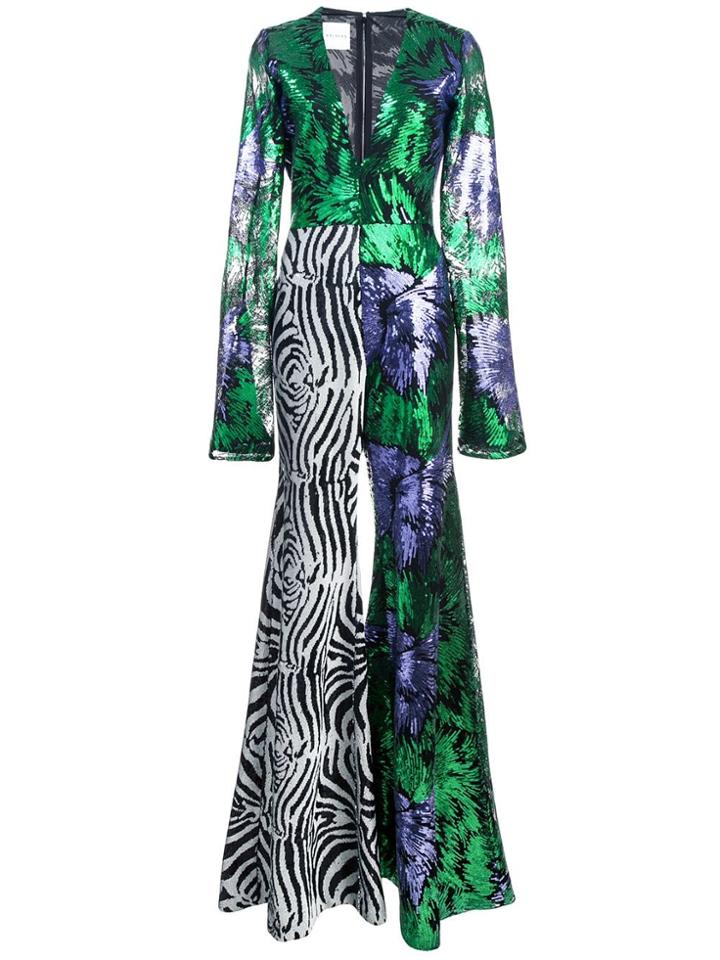 Halpern Contrast Print Jumpsuit - Multicolour