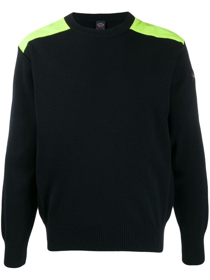 Paul & Shark Contrast Panels Jumper - Blue