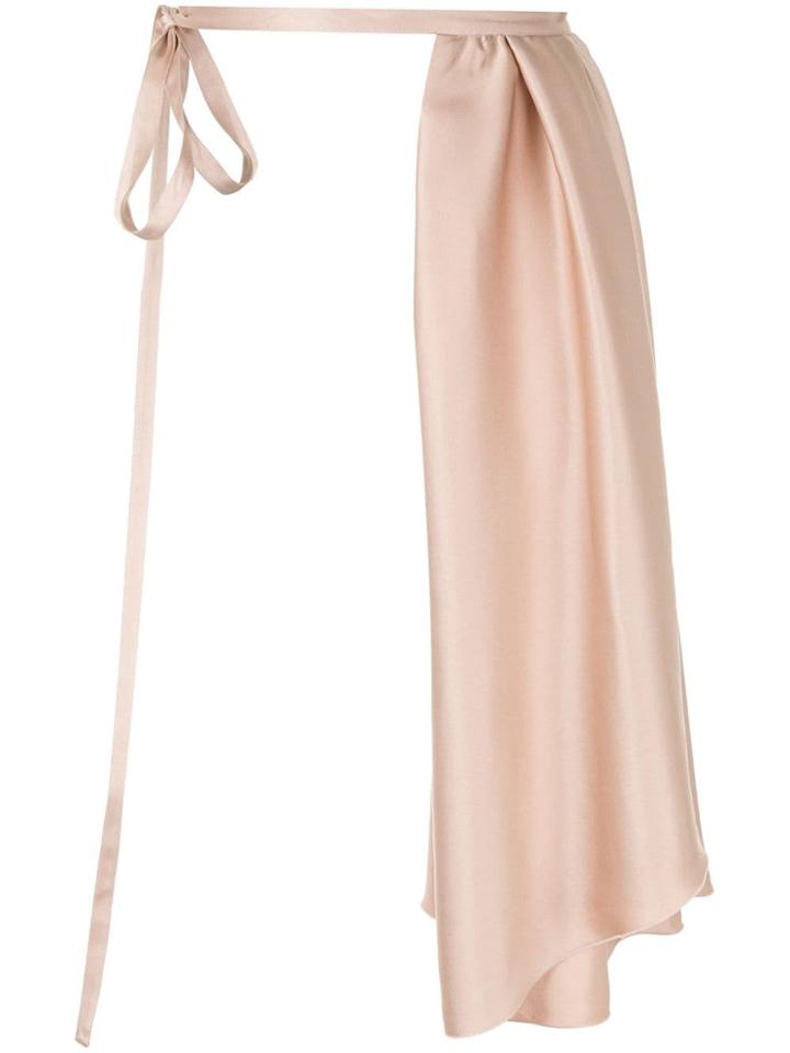 Rochas Ruffled Sash Belt - Brown