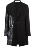 Isabel Benenato Single Breasted Coat, Men's, Size: 52, Black, Linen/flax