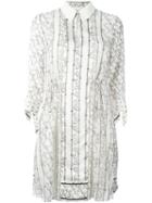 3.1 Phillip Lim Printed Satin Dress, Women's, Size: 2, White, Silk/cotton/viscose