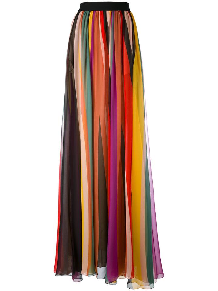Elie Saab - Striped Maxi Skirt - Women - Silk - 36, Silk