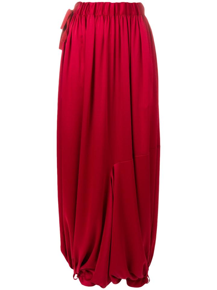 Y-3 Draped Harem Trousers - Red
