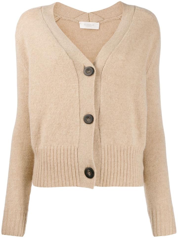 Zanone V-neck Cardigan - Neutrals