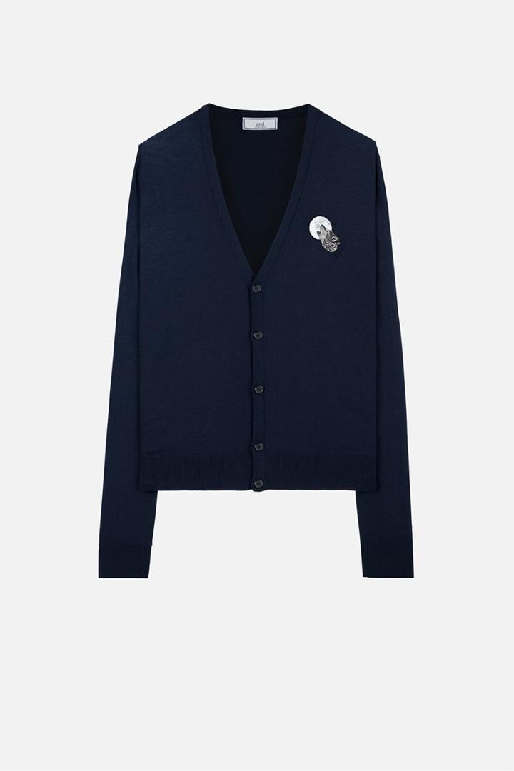 Ami Alexandre Mattiussi Wolf Patch Cardigan