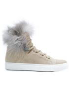 Moncler Hi-top Lace-up Sneakers - Nude & Neutrals